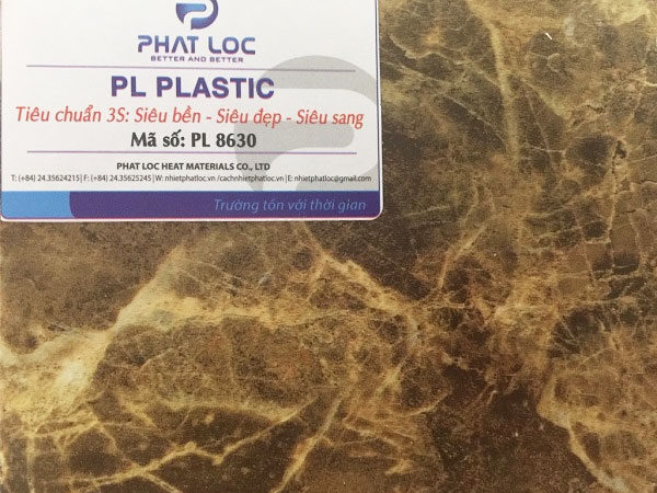 Tấm PVC vân đá PL-8630 (Marble nâu cà phê)