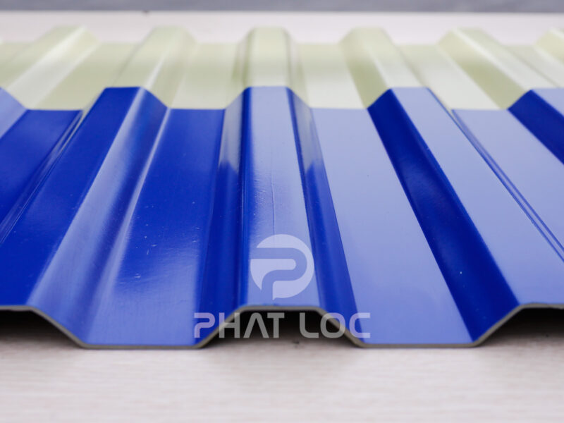 Tôn Nhựa 11 Sóng Vuông - PVC/ASA Eurolines