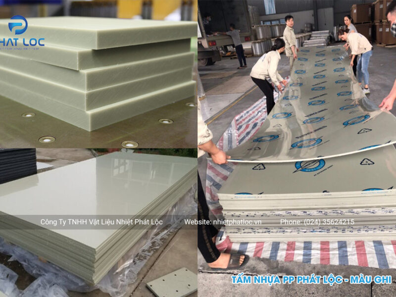 Nhựa tấm PP Phát Lộc màu ghi