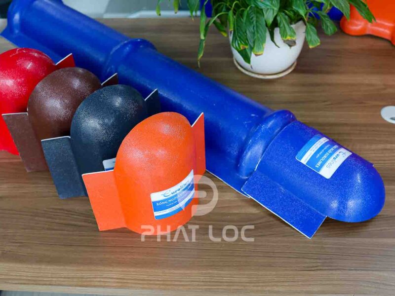 Tấm úp đuôi mái ngói nhựa – Phụ kiện nhựa giả ngói Eurolines
