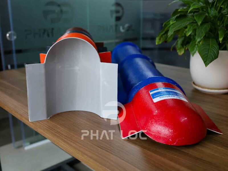 Tấm úp đuôi mái ngói nhựa – Phụ kiện nhựa giả ngói Eurolines