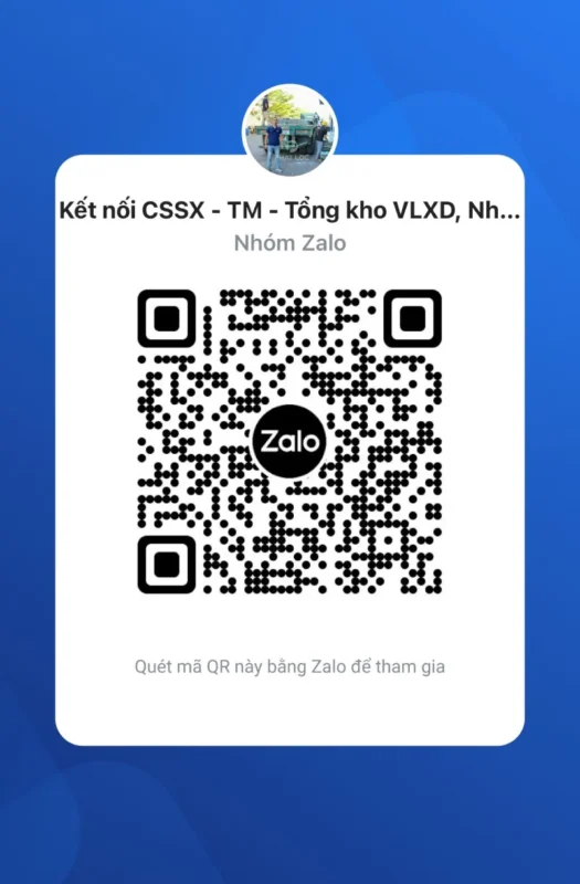 Mã QR nhóm Zalo kết nối Cơ sở sản xuất, Thương mại với Nhà thầu & Kiến trúc sư 