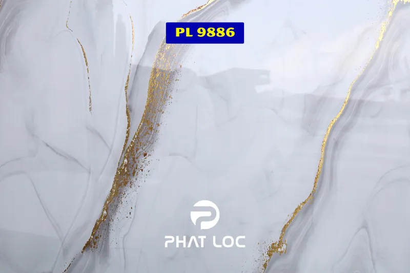 Top 5+ Mẫu Vân Đá PVC Ốp Tường Cho Văn Phòng, Công Ty Đẹp Nhất 2025 - Sang Trọng, Tiết Kiệm, Thi Công Nhanh 5 Mẫu PL-9886 – Vân đá cẩm thạch vàng: Sang trọng, nâng tầm thương hiệu